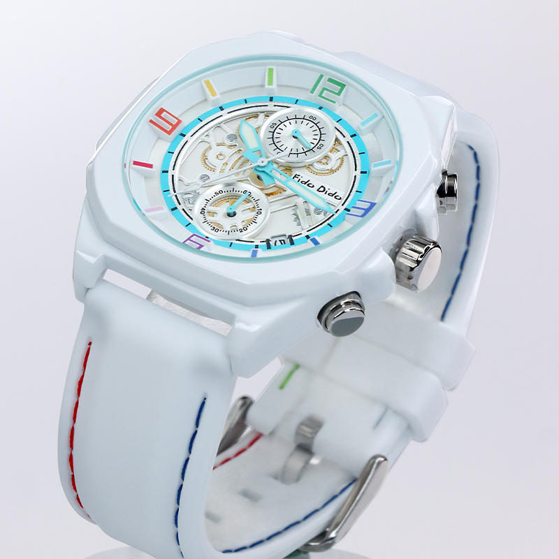 fidodido七喜小子手表男女霓虹夜光防水多功能个性INS风石英腕表