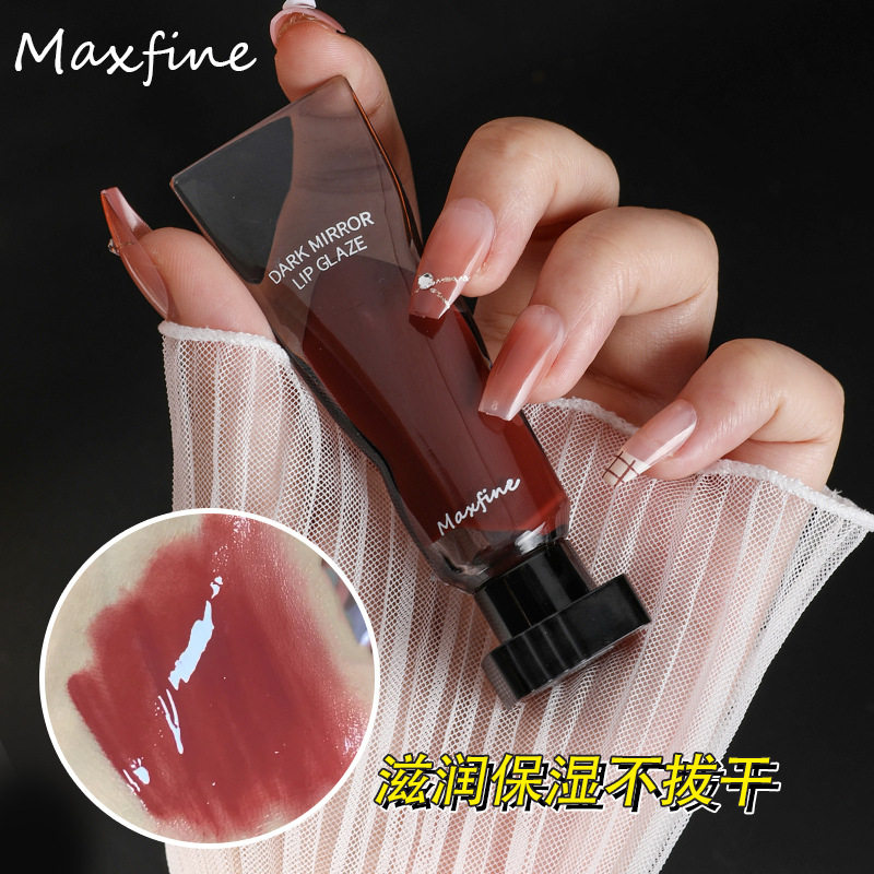 Maxfine黑镜水光唇釉滋润保湿镜面唇釉不易掉色彩妆跨境化妆品图片