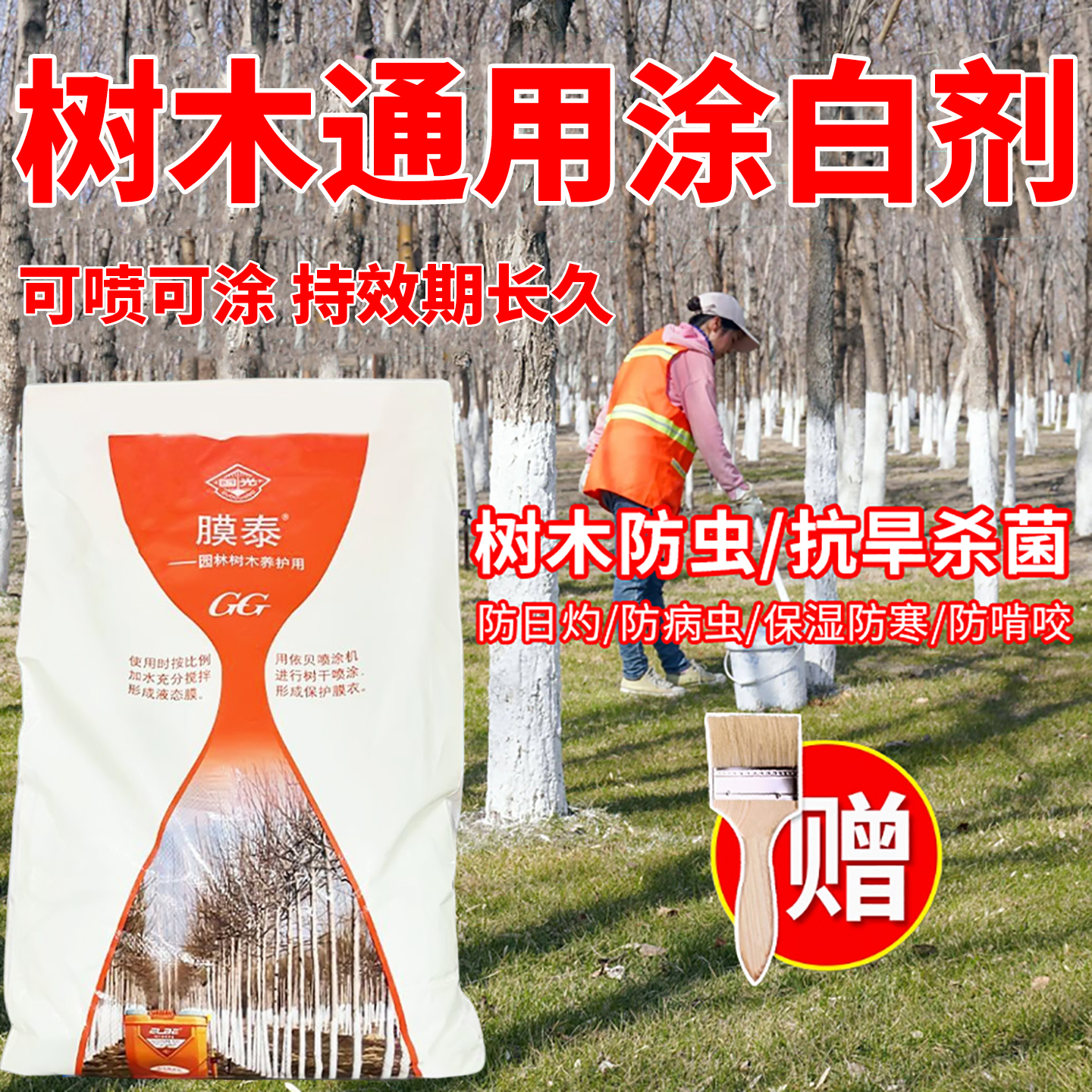 国光膜泰树干果树园林绿化涂白剂