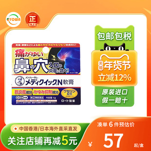 ROHTO乐敦曼秀雷敦鼻口止痒膏湿疹皮疹发炎消炎日本进口皮炎药膏