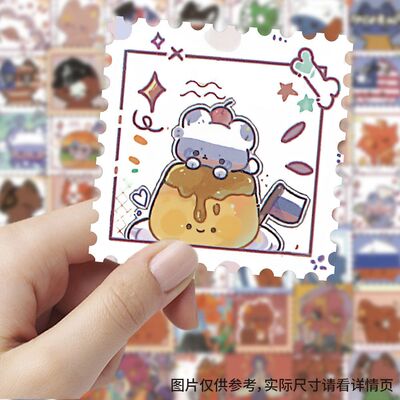 CH邮票贴纸卡通动漫创意高颜值手账装饰桌面手机笔记本贴画