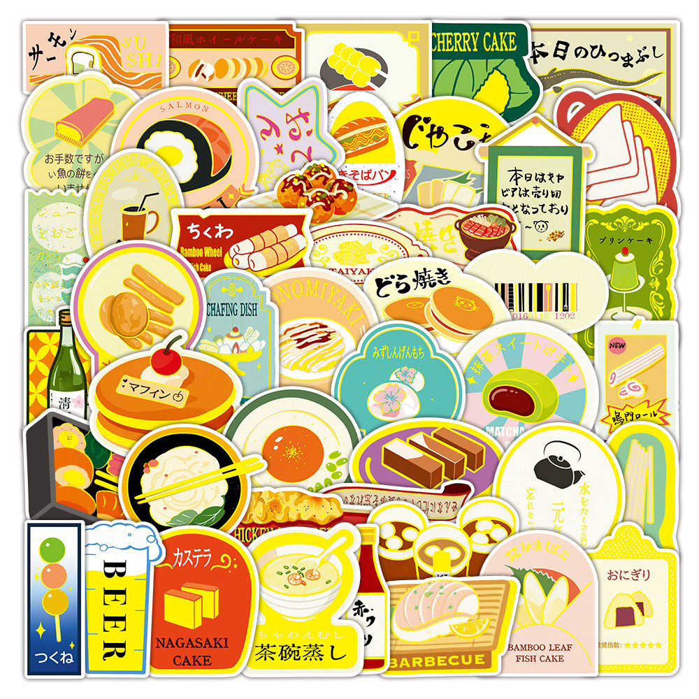1600张世界各地美食建筑贴纸