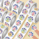 学习圆形卷卷贴教师鼓励学生奖励创意学习装 饰笔记本防水贴画