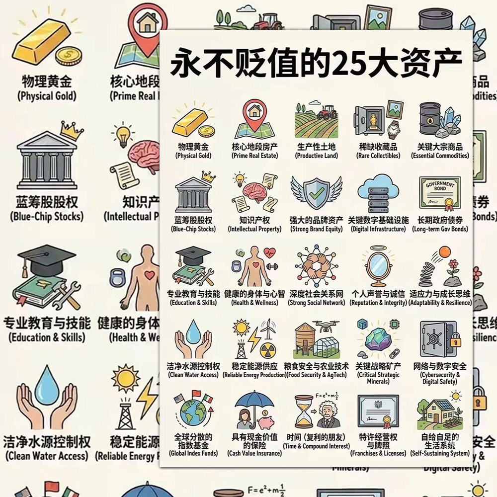 25项永不贬值财富指南防水贴