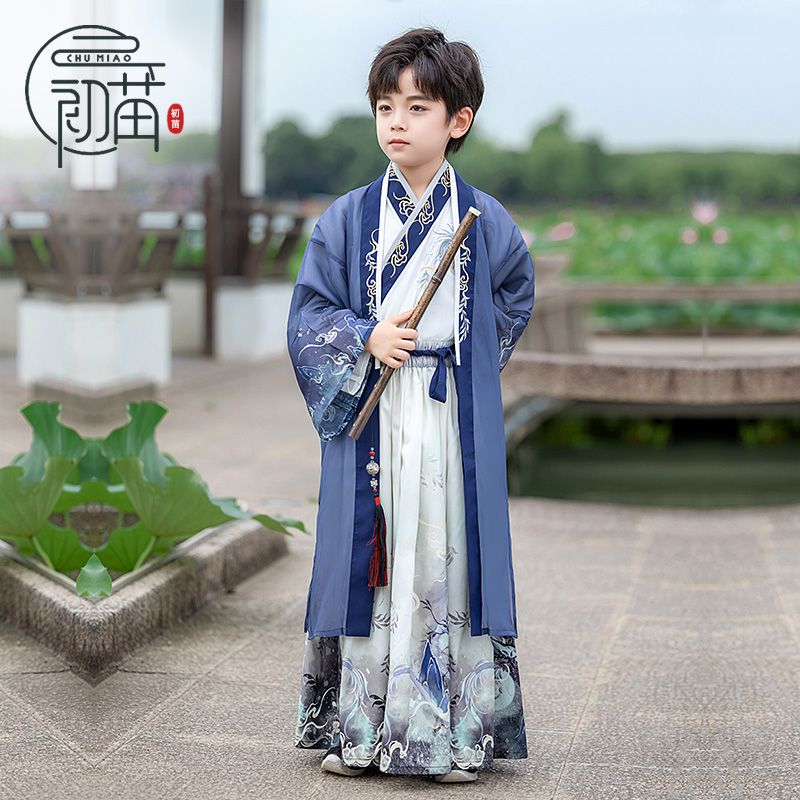 男童汉服2025新款春秋儿童男宝唐装男孩新中式古装小少爷国风古风