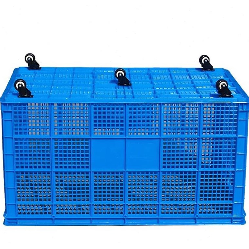 丛一楼带轮加厚大号塑料筐周转筐框箱加带滑轮子长S方形收纳筐镂3