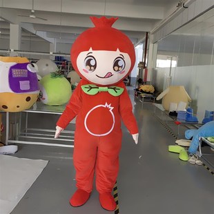 定制动漫水果番石榴娃娃毛绒行走表演卡通人偶衣服装巡演服布偶玩