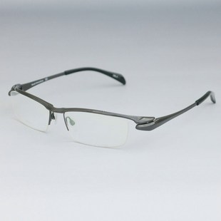 吴德才日系个性眼镜框男近视纯钛眼镜架男款眉线框半框 潮大脸宽