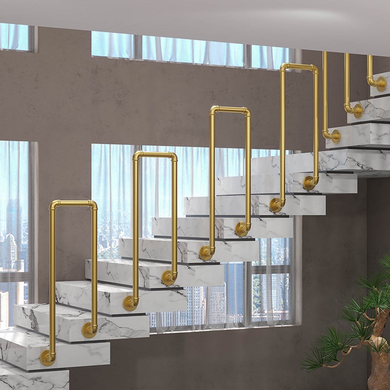 楼梯扶手护栏现代简约室内老人儿童栏杆阁楼铁艺围栏过道家用阳台