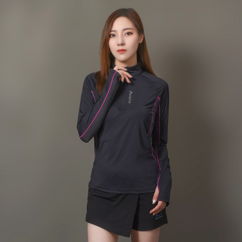 户外速干c衣女长袖春夏2025新款徒步登山瑜伽服修身t恤薄款运动衣
