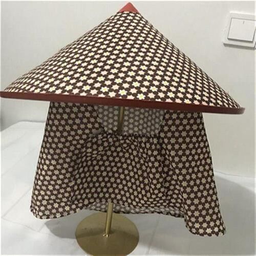 户外遮阳防d雨护脖遮脸采茶帽农民劳动环卫工披肩防晒大檐塑料斗