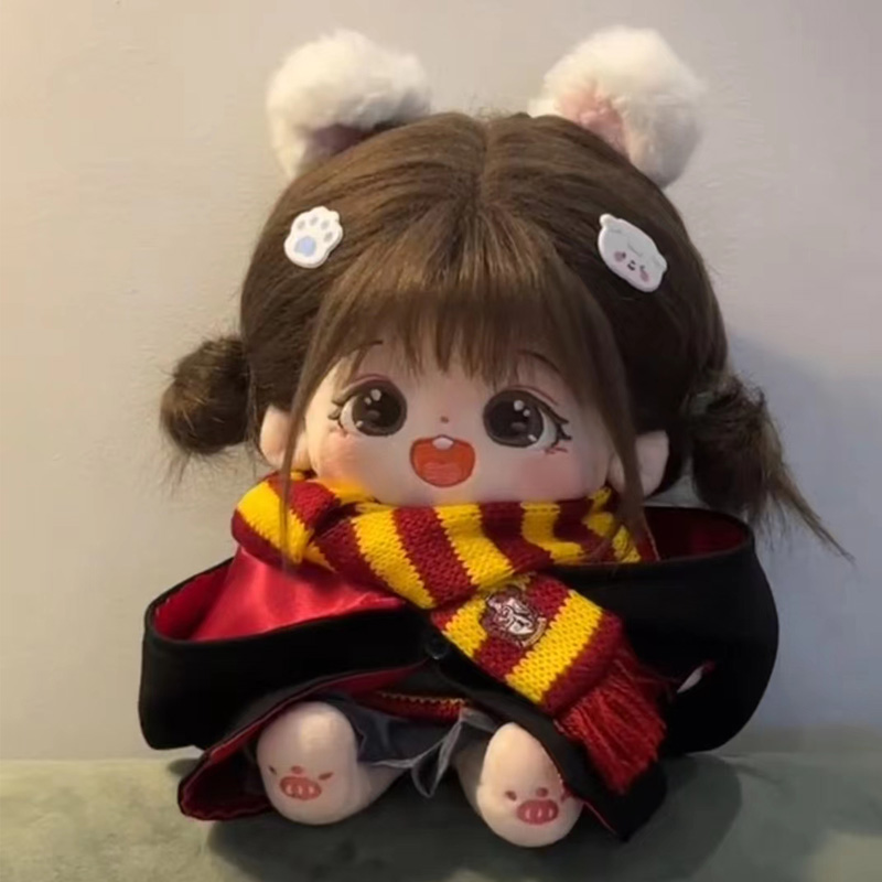 20CM娃衣棉u花娃娃假发衣服公主裙