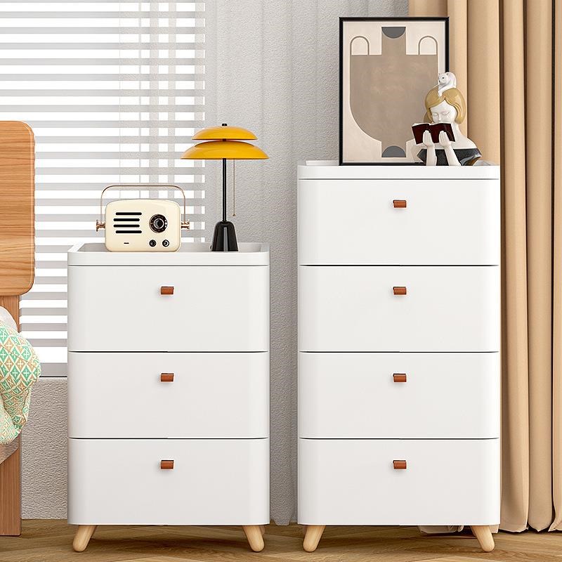 日式抽屉式收纳柜客厅简约斗柜小型床头柜沙发边柜免安装大置物柜