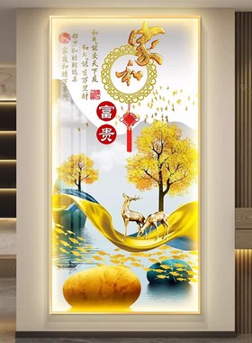 带灯玄关装饰画iled氛围感应灯入户门高级感走廊过道轻奢简约挂画