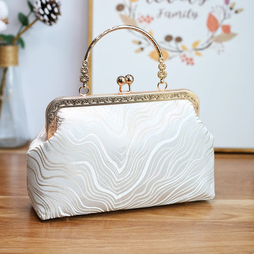 小众旗袍包包手提女百搭大气汉服古风单肩斜挎宴会手包复古小方包