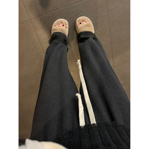 孕妇阔腿裤春秋i款新宽松垂感直筒休闲裤秋季拖地秋冬加绒显瘦裤