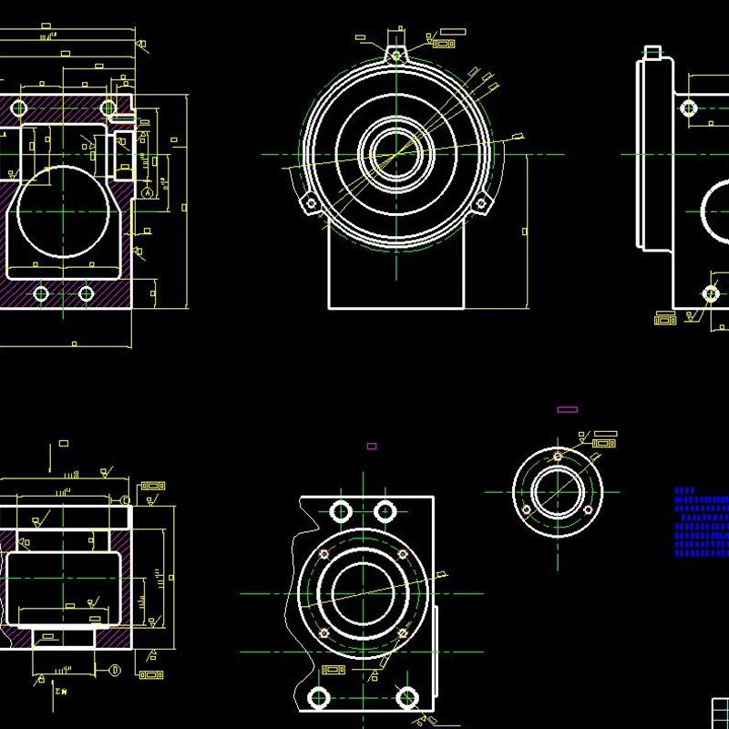 涡蜗轮蜗杆减速器k箱体零件工艺加工120外圆夹具2D图机械CAD素,商务/设计服务,2D/3D绘图,淘宝优惠券,粉丝福利购,淘宝优惠卷