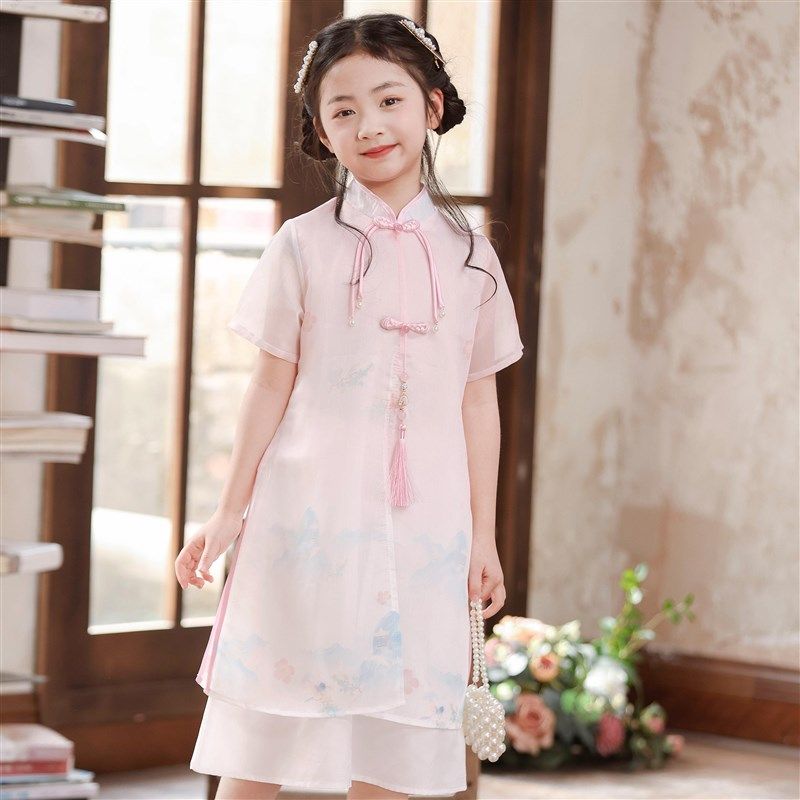 女童夏装旗袍连衣裙2025新款儿童汉服高端雪纺裙子女孩夏季公主裙,童装/婴儿装/亲子装,旗袍,淘宝优惠券,粉丝福利购,淘宝优惠卷