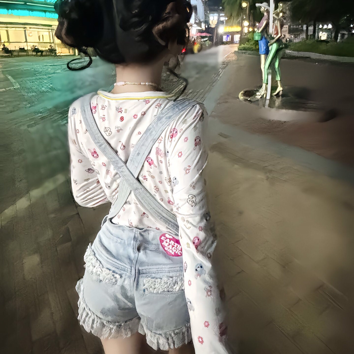 日系mp女儿服甜美内搭甜点T恤软妹可爱甜美卡通长袖蕾丝花边上衣
