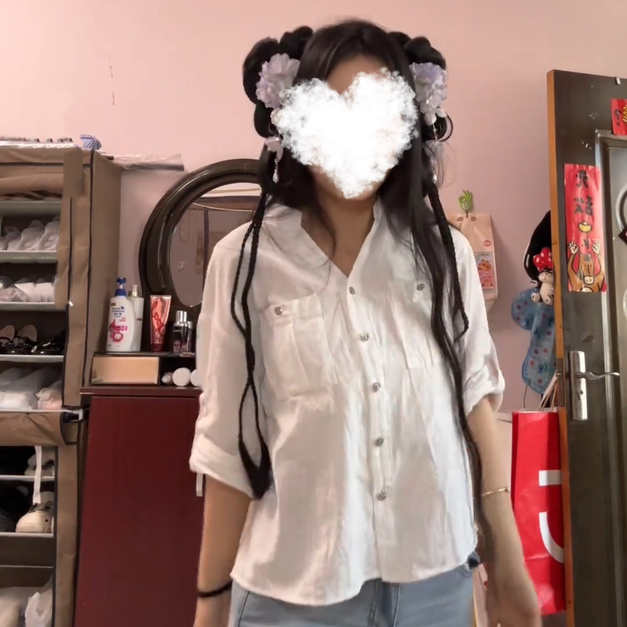 长发抓夹新款2026便携汉服假发一体式初尘发髻女仿真古风盘发
