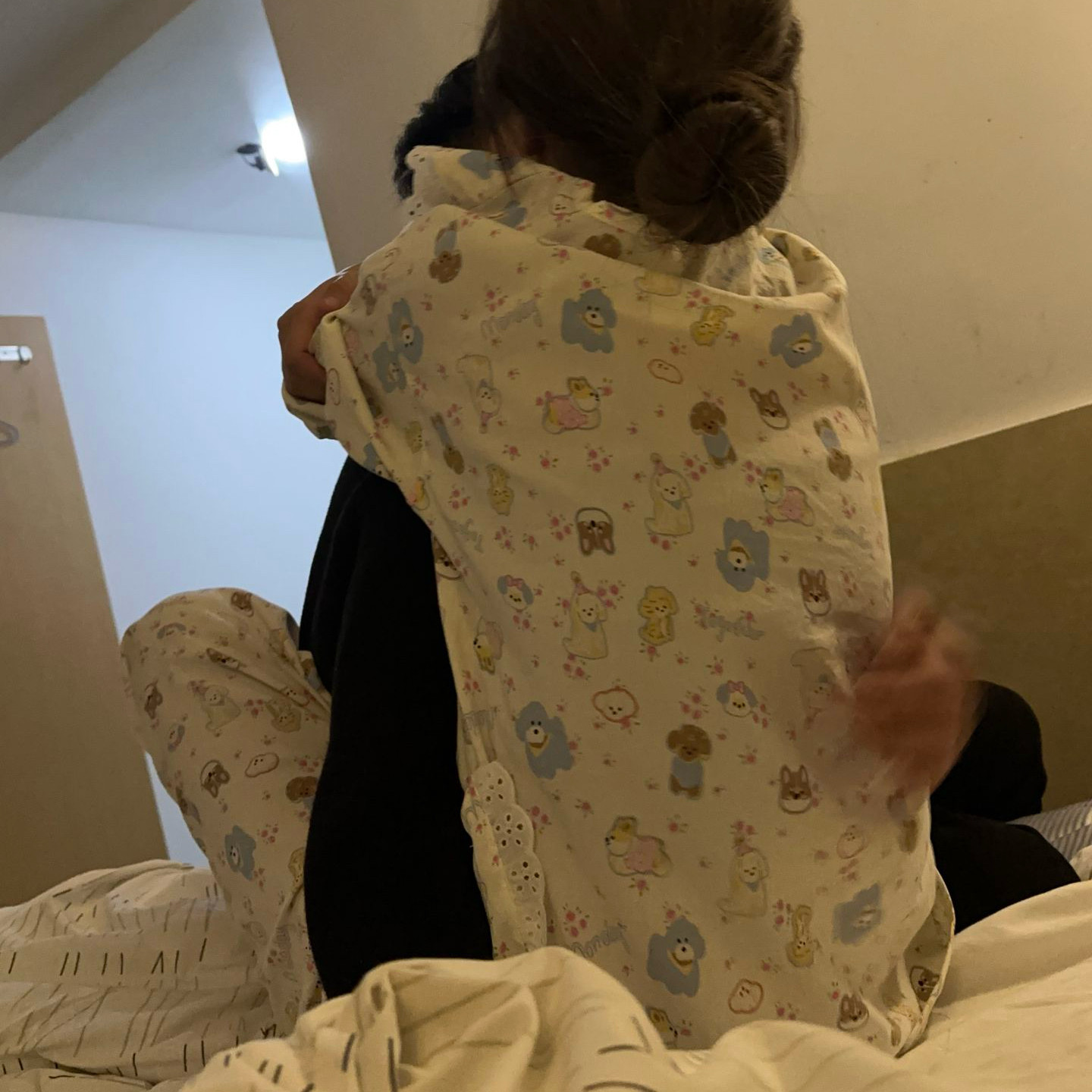 小狗睡衣套装女款春秋季卡通长袖套装舒适薄款可爱家居服2026