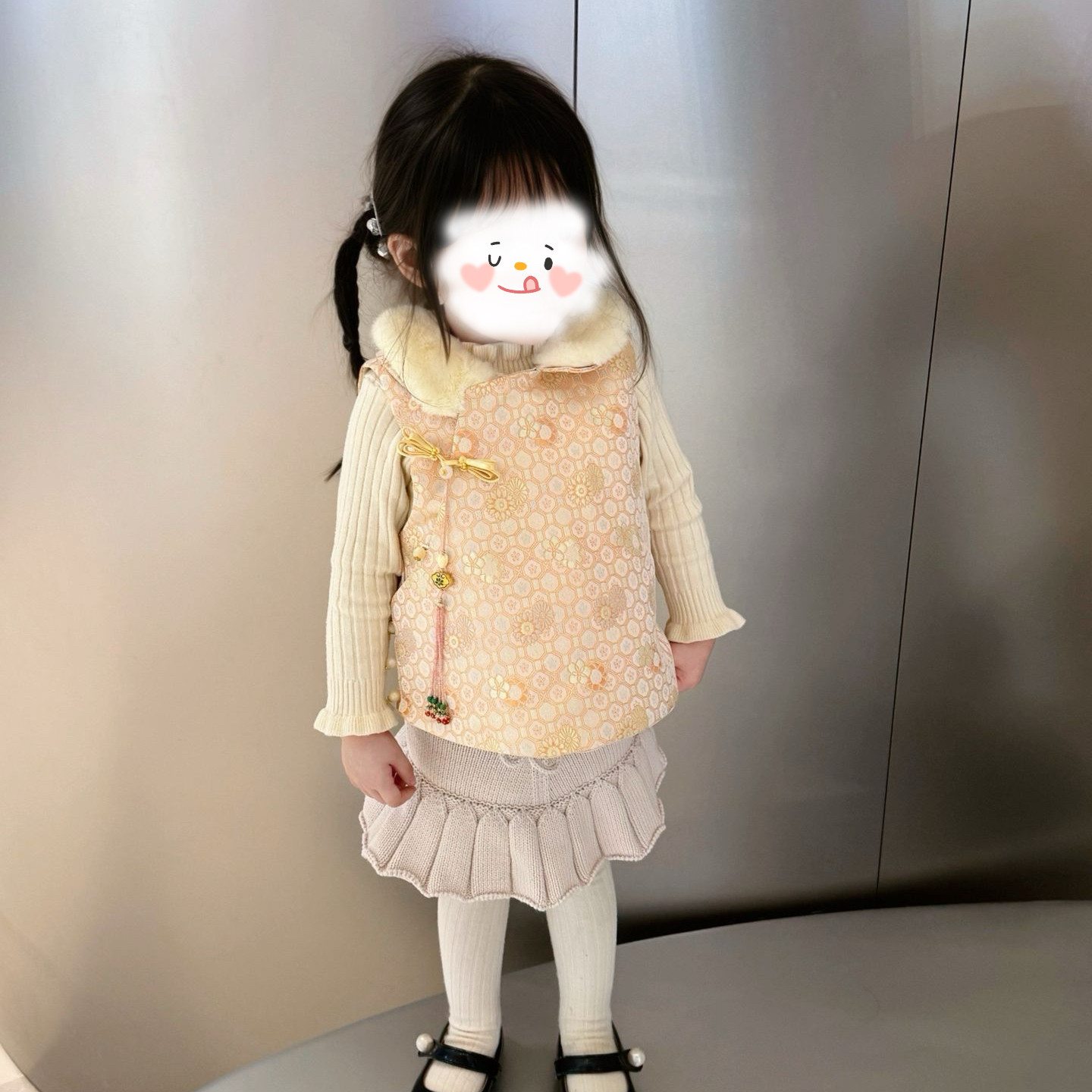 棉服马甲宝宝百搭2026女童新中式冬季儿童国风提花盘扣唐装夹棉,童装/婴儿装/亲子装,套装,淘宝优惠券,粉丝福利购,淘宝优惠卷