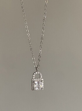 同心锁项链女ins韩版轻奢简约气质锁骨链闺蜜生日