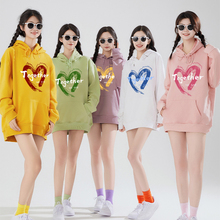 彩色闺蜜装卫衣定制印logo团体服班服连帽M衫多人姐妹团套装伴娘