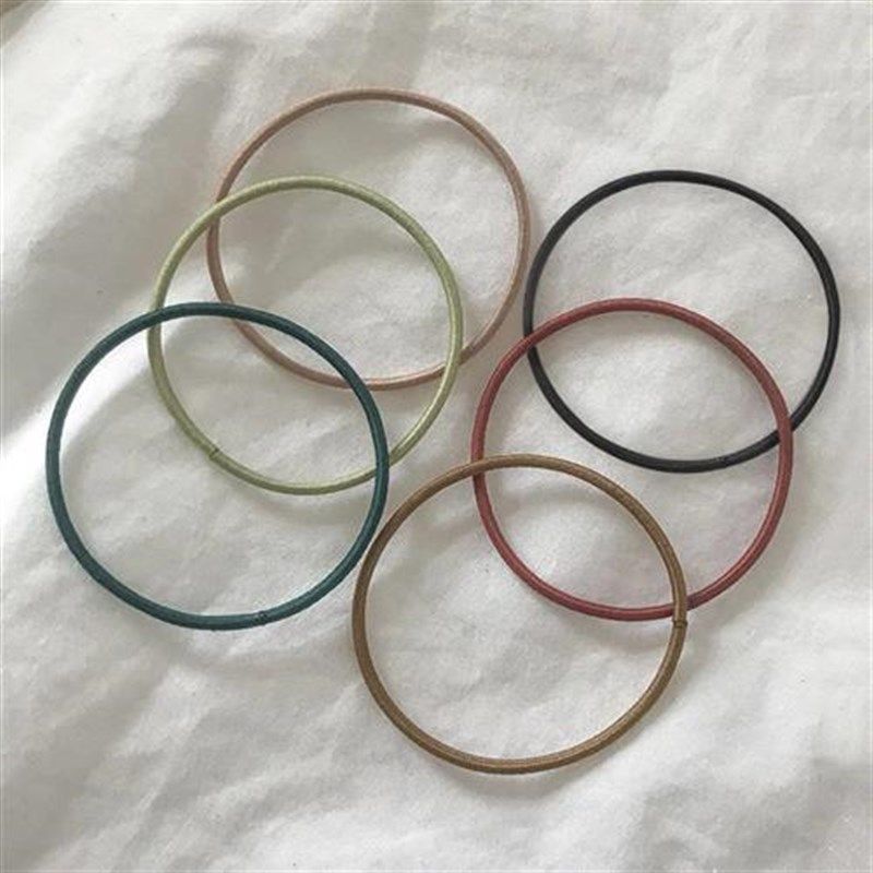 小皮套男朋友宽松简约皮筋男友带送男盆友手腕给的不勒手手链手腕