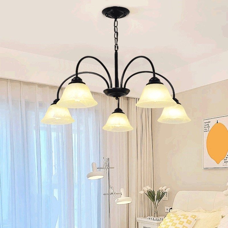 美式复古铁艺简约吊灯创意客厅灯卧室灯新款高级感简单可换灯泡,家装灯饰光源,客厅吊灯,淘宝优惠券,粉丝福利购,淘宝优惠卷