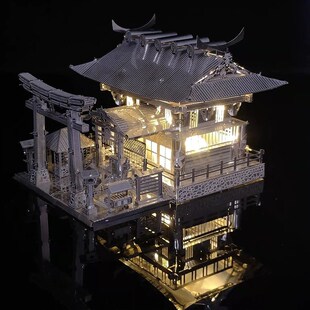 良愿神社3D金属立体拼图DIY手工模型玩具礼品小摆件益智拼装建筑