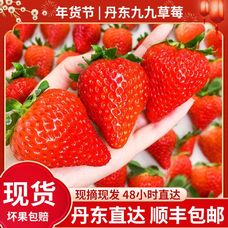 【团长专享】丹东东港99草莓3斤新鲜牛奶红颜大草莓九九水果,包装,水果包装,淘宝优惠券,粉丝福利购,淘宝优惠卷