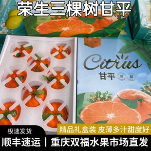 送礼推荐~荣生三棵树·甘平精品礼盒装柑橘年货水果重庆双福顺丰