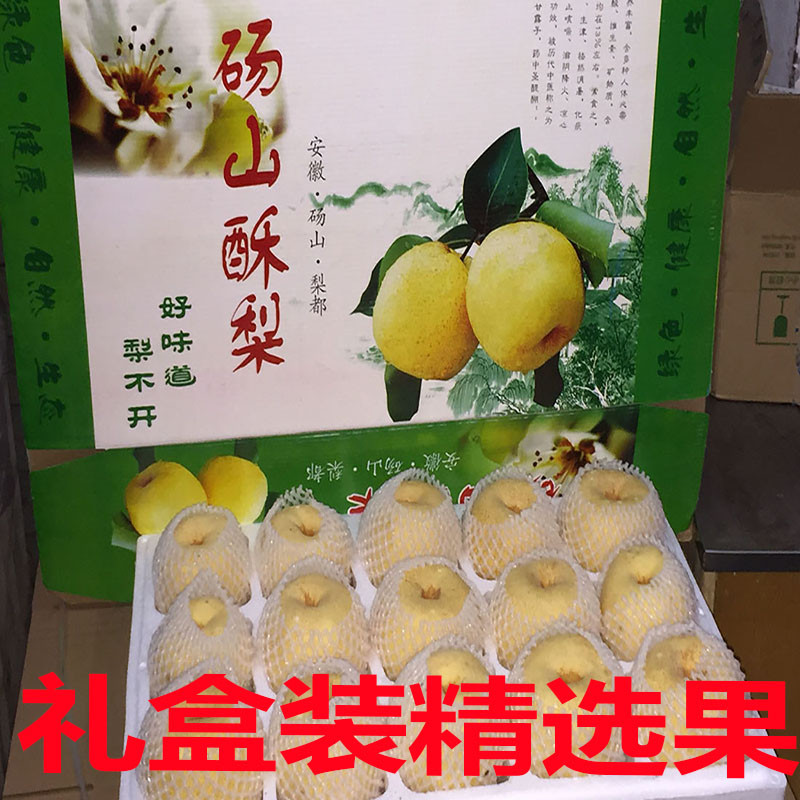 安徽正宗酥梨砀山梨蜜梨10斤现摘梨应季水果梨新鲜礼盒装整箱包邮