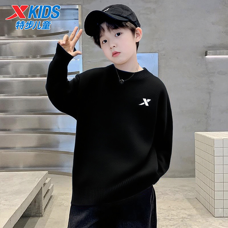 特步儿童毛衣男童2025秋冬季新款