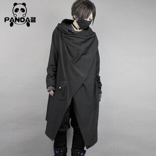 deorart秋新日本原宿哥特朋克黑色外套罩衫暗黑骑士男女披风风衣