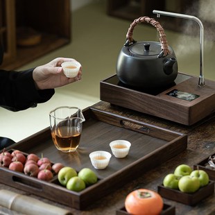 陶瓷煮茶壶家用围炉煮茶小型电陶炉带上水器办公室煮茶炉烧水茶壶