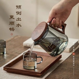 办公室泡花茶壶2025新款 玻璃茶壶泡茶家用茶具套装 茶水分离杯