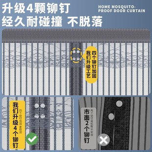 2025新款 防蚊门帘金刚网磁性磁吸条强力纱门纱窗帘自粘家用