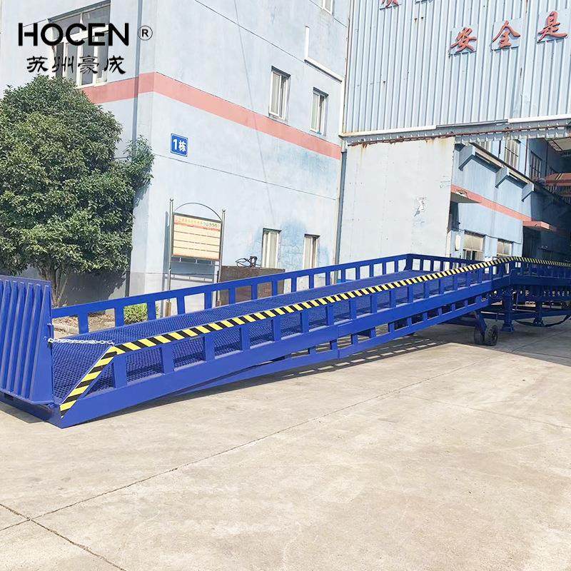 定制移动式液压登车桥台面加长物流叉车集装箱装卸货平台大吨位