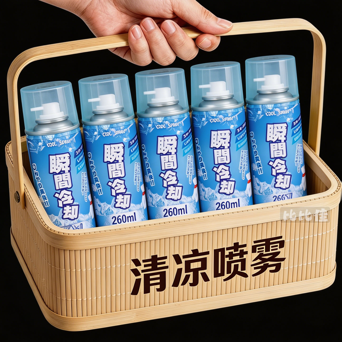 夏天汽车降温喷雾手机散热瞬间冷却运动冷冻清凉迅速制冷干冰神器