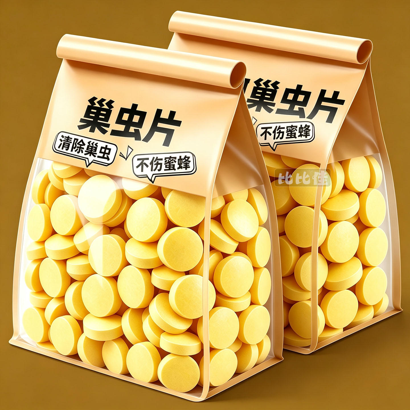 峰巢防虫片巢虫清木片中蜂专用蜜蜂工具白头蛹棉虫条正品蜜预混料