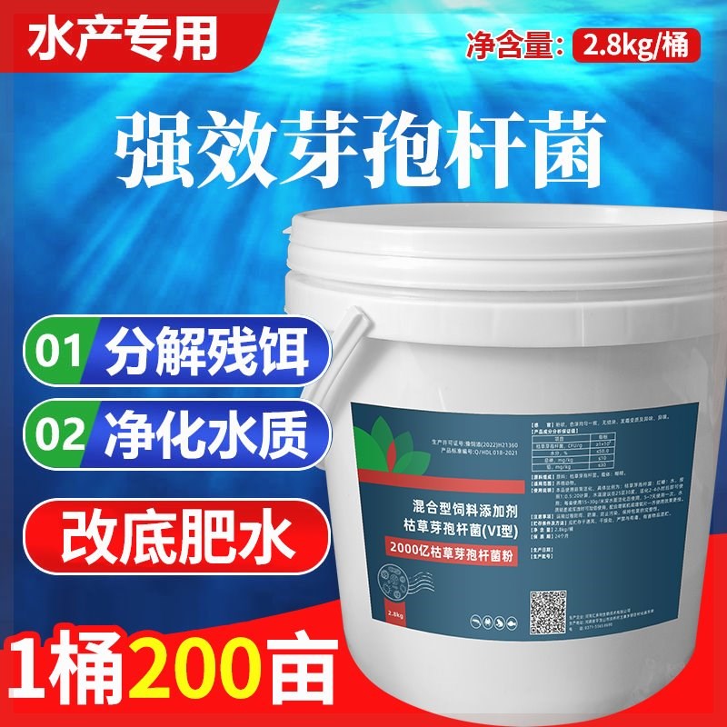 2000亿枯草芽孢杆菌水产养殖专用净化水质鱼虾蟹水产用分解有机质