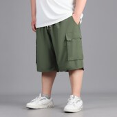 五分短裤 大码 直筒运动外穿潮 男工装 风休闲百搭加肥加大码 夏季 短裤