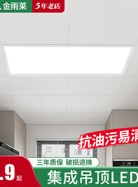 集成吊顶cled灯办公室厨房浴室厕所卫生间天花嵌入式铝扣板平板灯