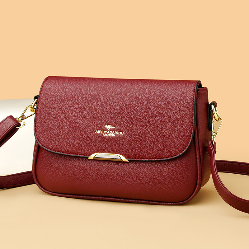 真皮小包包2023新款女士时尚单肩斜挎包牛皮腋下揹包中年妈妈婚包