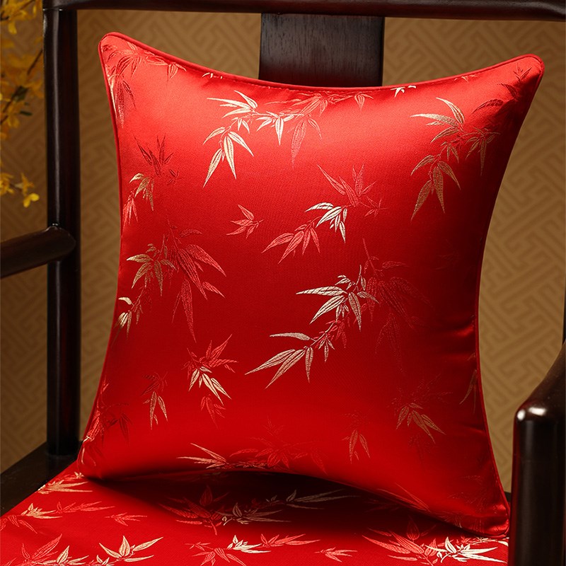 新中式抱枕沙发靠枕客厅办公室护腰靠垫双面靠背含芯床头软包腰枕