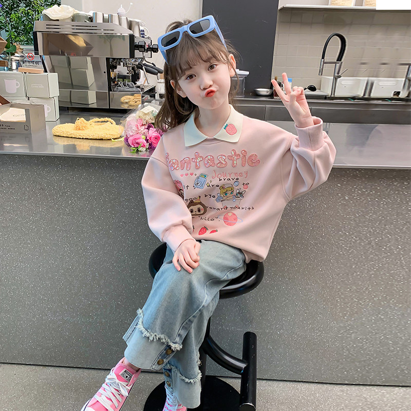 女童春装2024新款套装儿童洋气时髦休闲卫衣两件套春秋款女孩网红图片