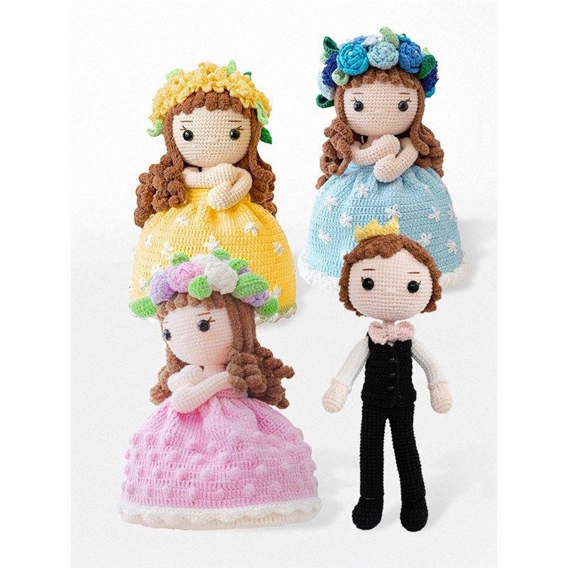 大号新娘公主手捧花手工s钩针编织玩偶diy材料包手工礼物毛线娃娃,服饰配件/皮带/帽子/围巾,DIY编织材料包,淘宝优惠券,粉丝福利购,淘宝优惠卷