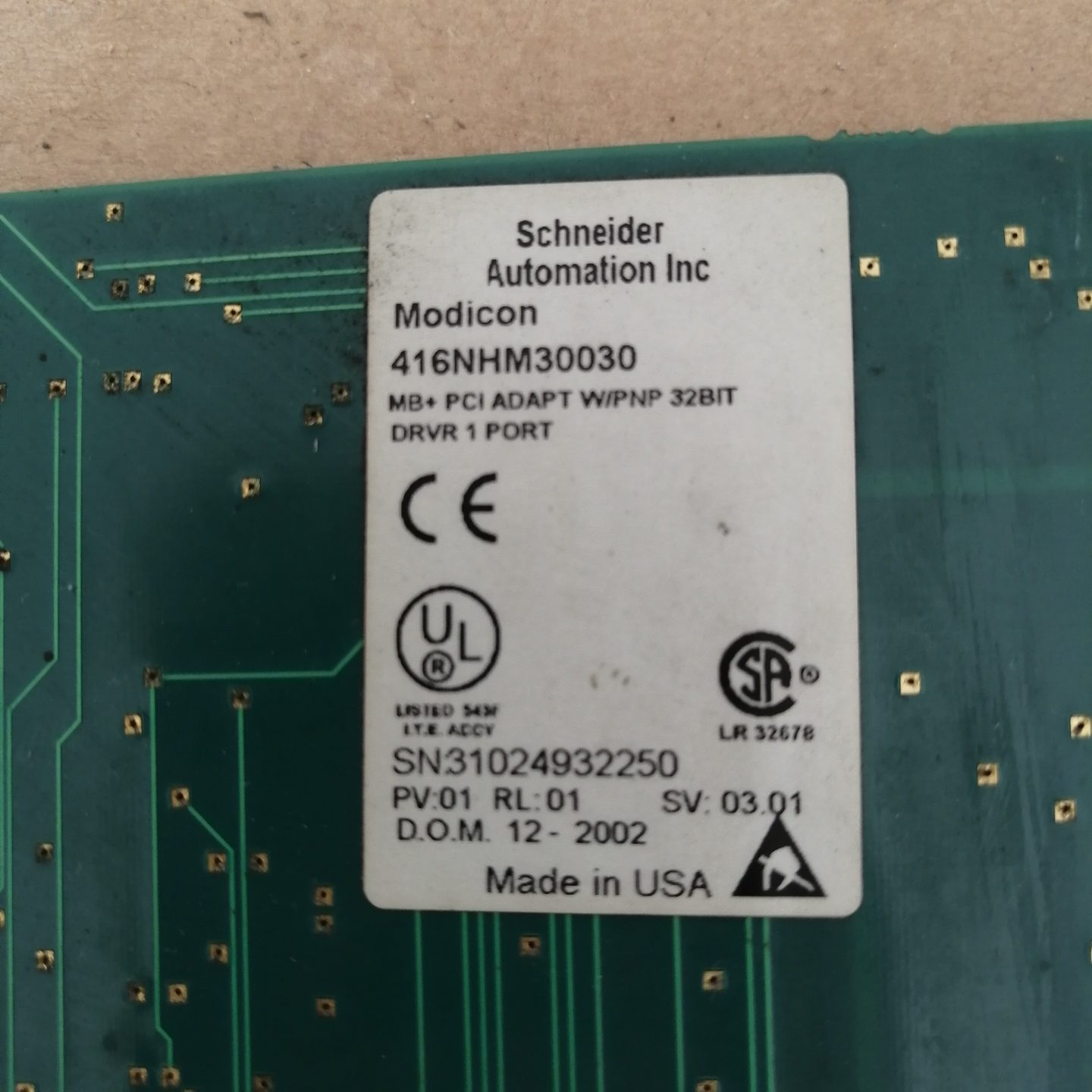 议~ PCI-85 416NHM30030 模块备件PLC